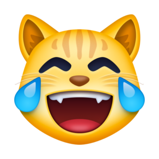 Emoji Gato Chorando de Rir