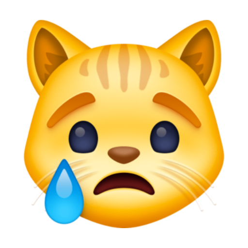 Emoji Rosto de Gato Chorando