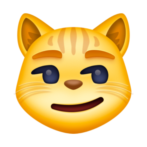Emoji Rosto de Gato Irônico