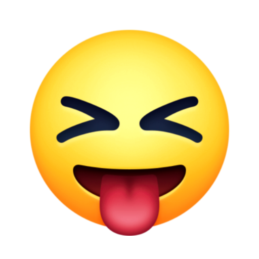 Emoji Sorridente Com Cabelo Liso E Preso Língua Simples E Feliz