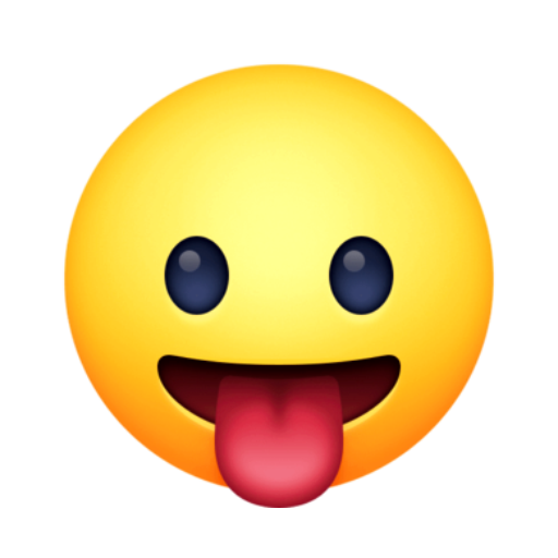 Emoji língua para fora